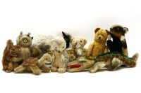 Lot 247 - A collection of nine various mid 20th century Steiff animals