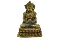 Lot 168 - A late 19th century bronze Buddhistic figure