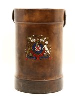 Lot 451 - An early 20th century leather fire bucket