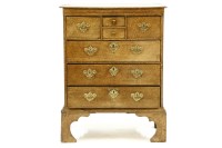 Lot 644 - An 18th century oak chest of drawers