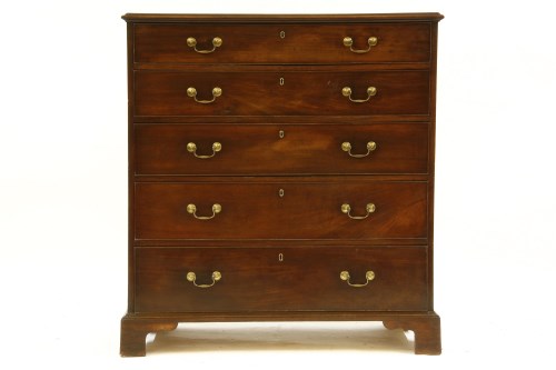 Lot 627 - A large Victorian mahogany chest of five graduated drawers