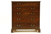 Lot 627 - A large Victorian mahogany chest of five graduated drawers