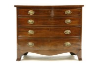Lot 564 - A Regency mahogany bow front chest