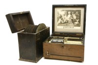 Lot 495 - A late 19th to early 20th century walnut cased symphonium