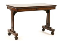 Lot 574 - A William IV rosewood library table