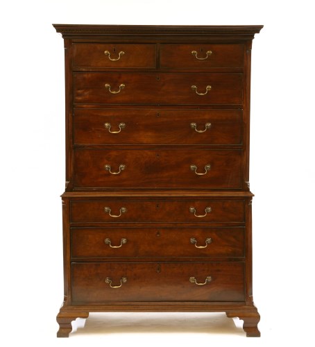 Lot 562 - An early 19th century mahogany chest on chest