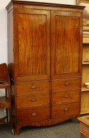 Lot 546 - A 19th century mahogany wardrobe