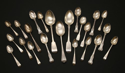 Lot 114 - A collection of silver flatware from various periods