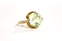 Lot 36 - A single stone green synthetic spinel ring