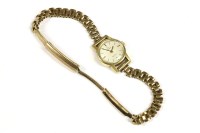 Lot 18 - A ladies gold plated Omega Geneve mechanical bracelet watch