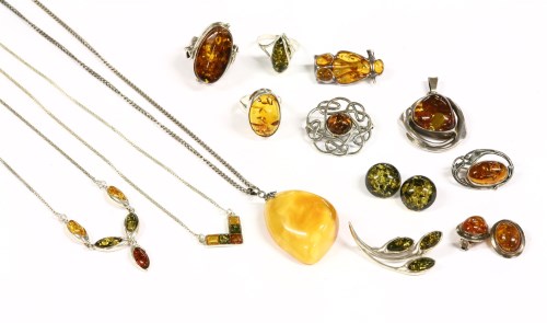 Lot 54 - A collection of amber jewellery