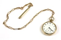 Lot 27 - A 9ct gold top wound open faced pocket watch