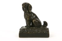 Lot 425 - A French bronze model of a spaniel