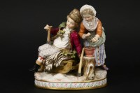 Lot 707 - A Meissen group of winter