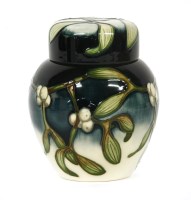 Lot 444 - A Moorcroft 'Mistletoe' ginger jar and cover