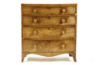 Lot 589 - A 19th century mahogany bowfront chest of drawers