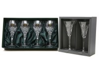 Lot 414 - A cased set of Waterford toasting flutes