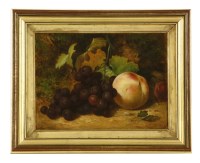 Lot 386 - Henry Chaplin (Exhibited 1855-1879)
GRAPES AND PEACH ON MOSSY BANK