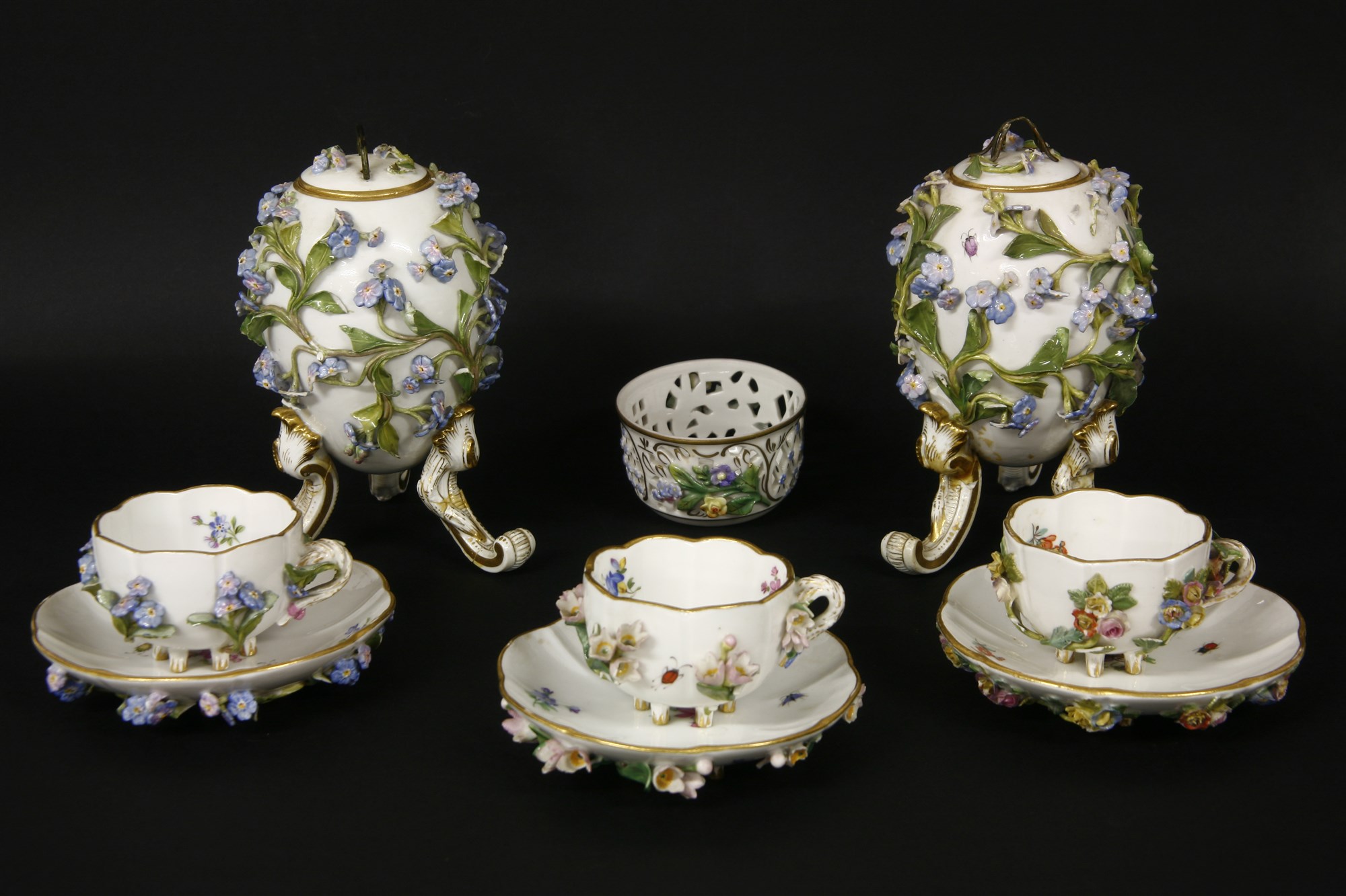 Lot 153 - A group of late 19th Century Meissen