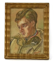 Lot 783A - Sims (British c.1944)
A PORTRAIT OF A BRITISH RAF OFFICER
possibly Group Captain Peter Townsend