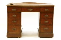 Lot 609 - A Victorian mahogany pedestal desk