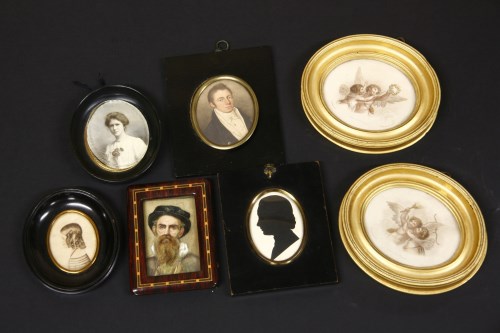 Lot 79 - A collection of portrait miniatures