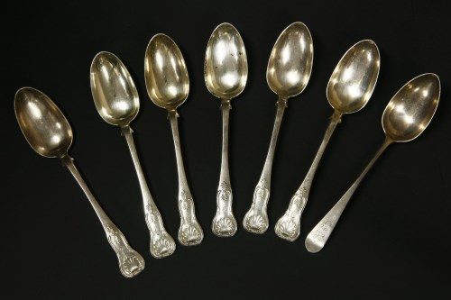 Lot 73 - A collection of Georgian spoons
