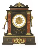 Lot 350 - A Victorian marble mantel clock