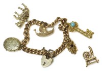 Lot 338 - A 9ct gold curb link chain bracelet