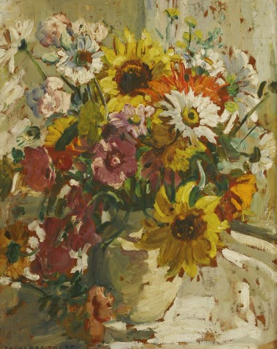 Lot 30 - *Dorothea Sharp (1874-1955)
A STILL LIFE OF SUMMER FLOWERS IN A VASE
Signed l.l.
