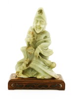 Lot 140 - A Chinese soapstone carving