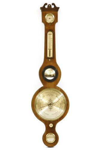 Lot 332 - A 19th century mahogany wheel barometer