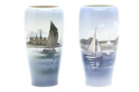 Lot 319 - A pair of Royal Copenhagen vases