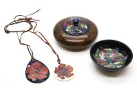 Lot 136 - Two Moorcroft Hibiscus pendants
