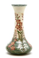 Lot 306 - A Cobridge stoneware 'Willow Herb' vase 2000