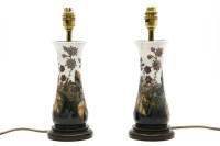 Lot 331 - A pair of Moorcroft 'Bramble' table lamps