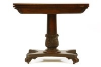 Lot 527 - A William IV rosewood fold over card table