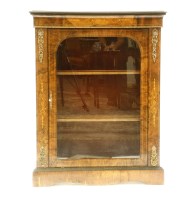 Lot 402 - A Victorian walnut and gilt mounted pier cabinet
