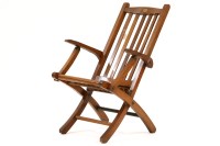 Lot 493 - A teak folding chair