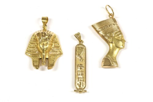 Lot 134 - Three Egyptian pendants