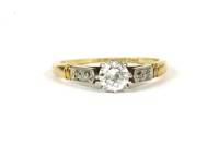 Lot 103 - A gold single stone brilliant cut diamond ring