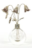 Lot 392 - A silver enamel bouquet of harebells