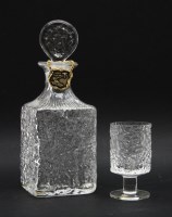 Lot 258 - A Whitefriars 'Glacier' pattern decanter