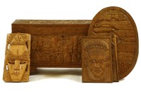 Lot 463 - An African carved wood coffer
