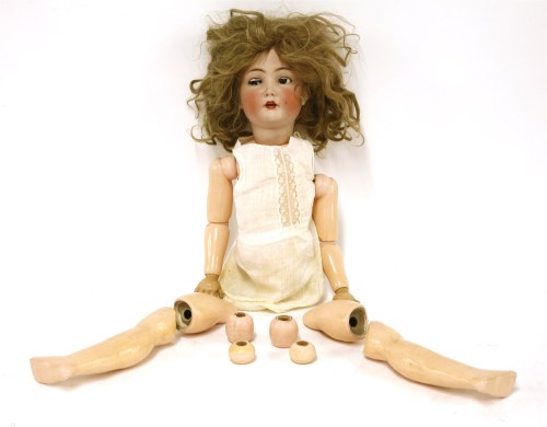 Lot 188 - A bisque porcelain-headed doll