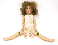 Lot 188A - A bisque porcelain-headed doll