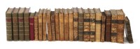 Lot 116 - BINDING: A LARGE QUANTITY of full and half leather bound books