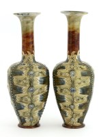 Lot 236 - A pair of Doulton Lambeth stoneware vases