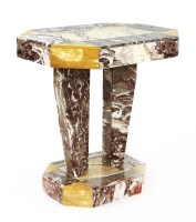 Lot 193 - An Art Deco specimen marble side table