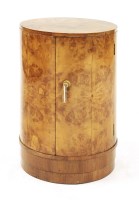 Lot 174 - An Art Deco burr maple pot cupboard